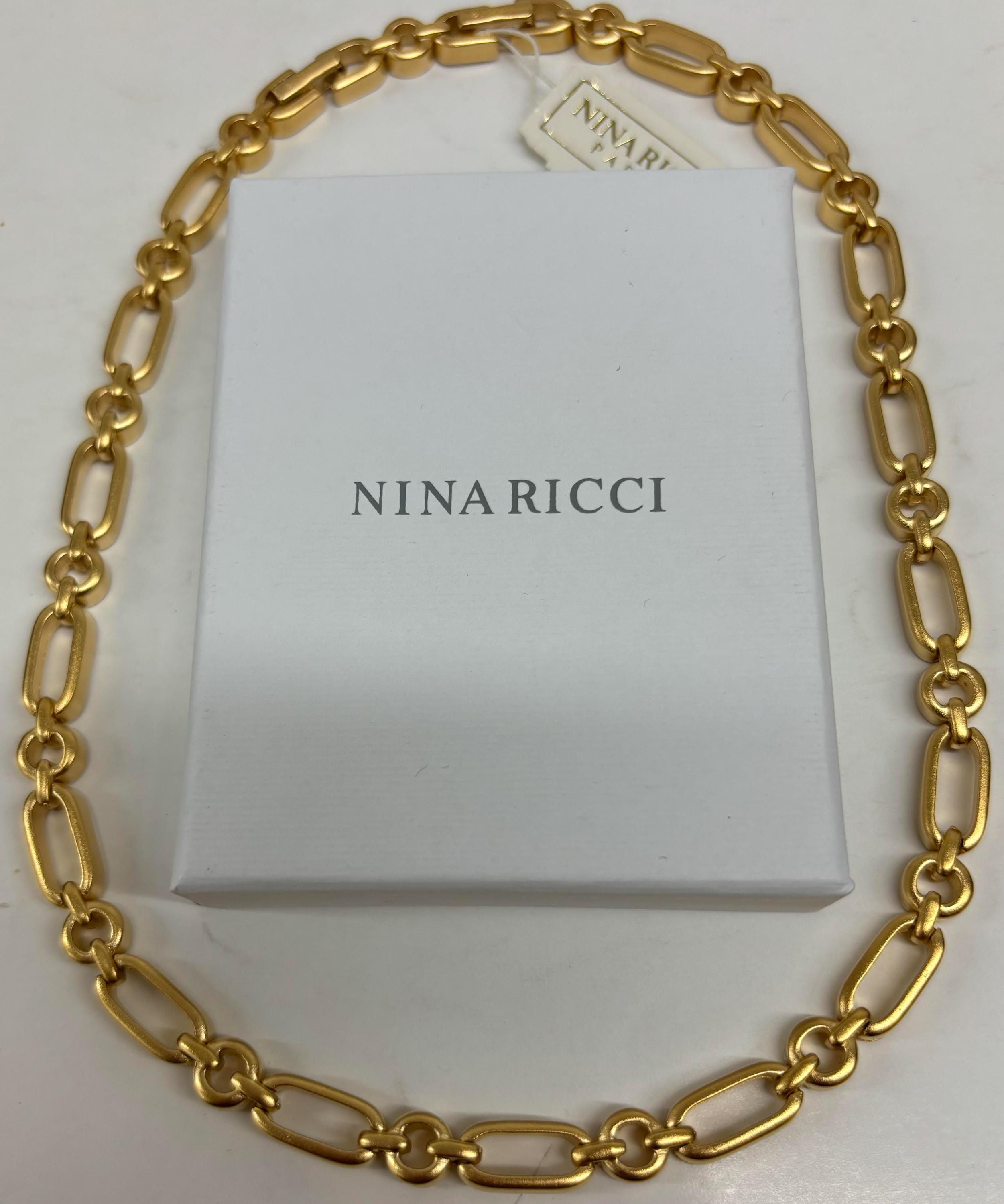Vintage Nina Ricci Necklace, 22kt Gold Plated, Signed - Etsy