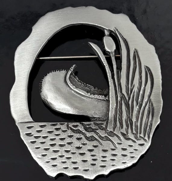 Mchael Chartier pewter brooch made in Canada