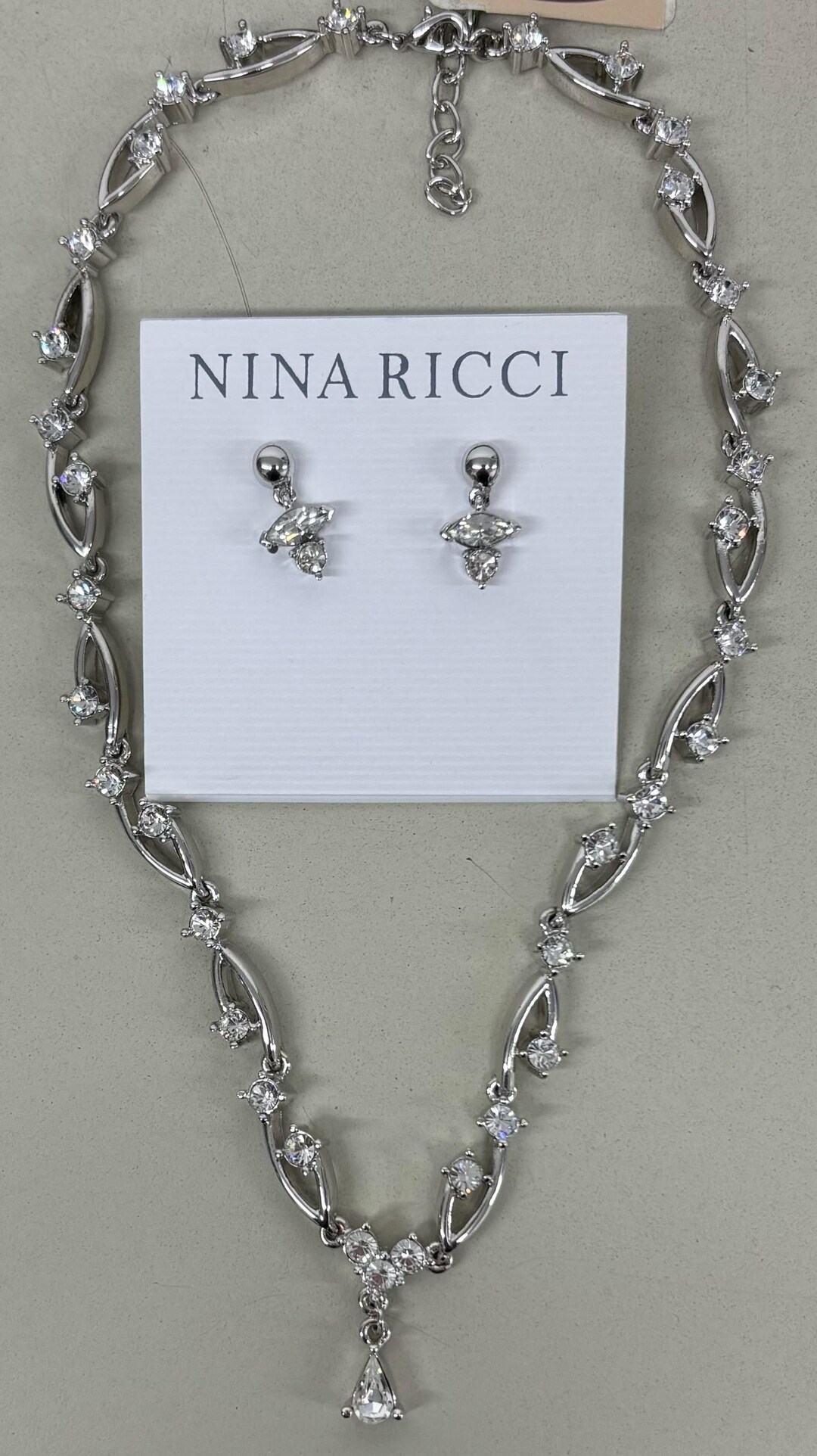 Crystal Ricci Vintage Nina Ricci Swarovski Crystal Necklace and Earrings Set - Etsy