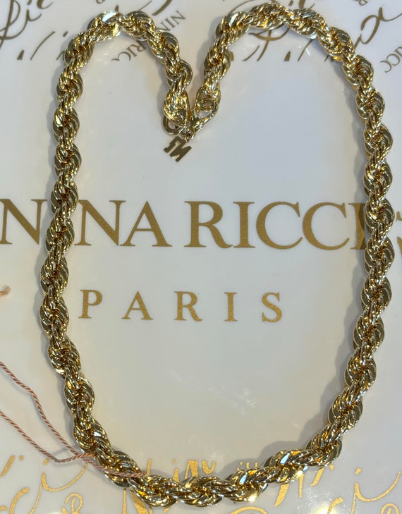 Vintage Nina Ricci 22kt Gold Plated Twisted Rope Chain, 18 Inch - Etsy