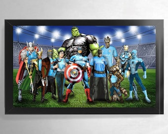 Manchester City Superhero's Print