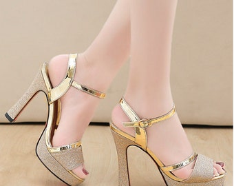 Egyptian Gold World class heels with buckle- Womens