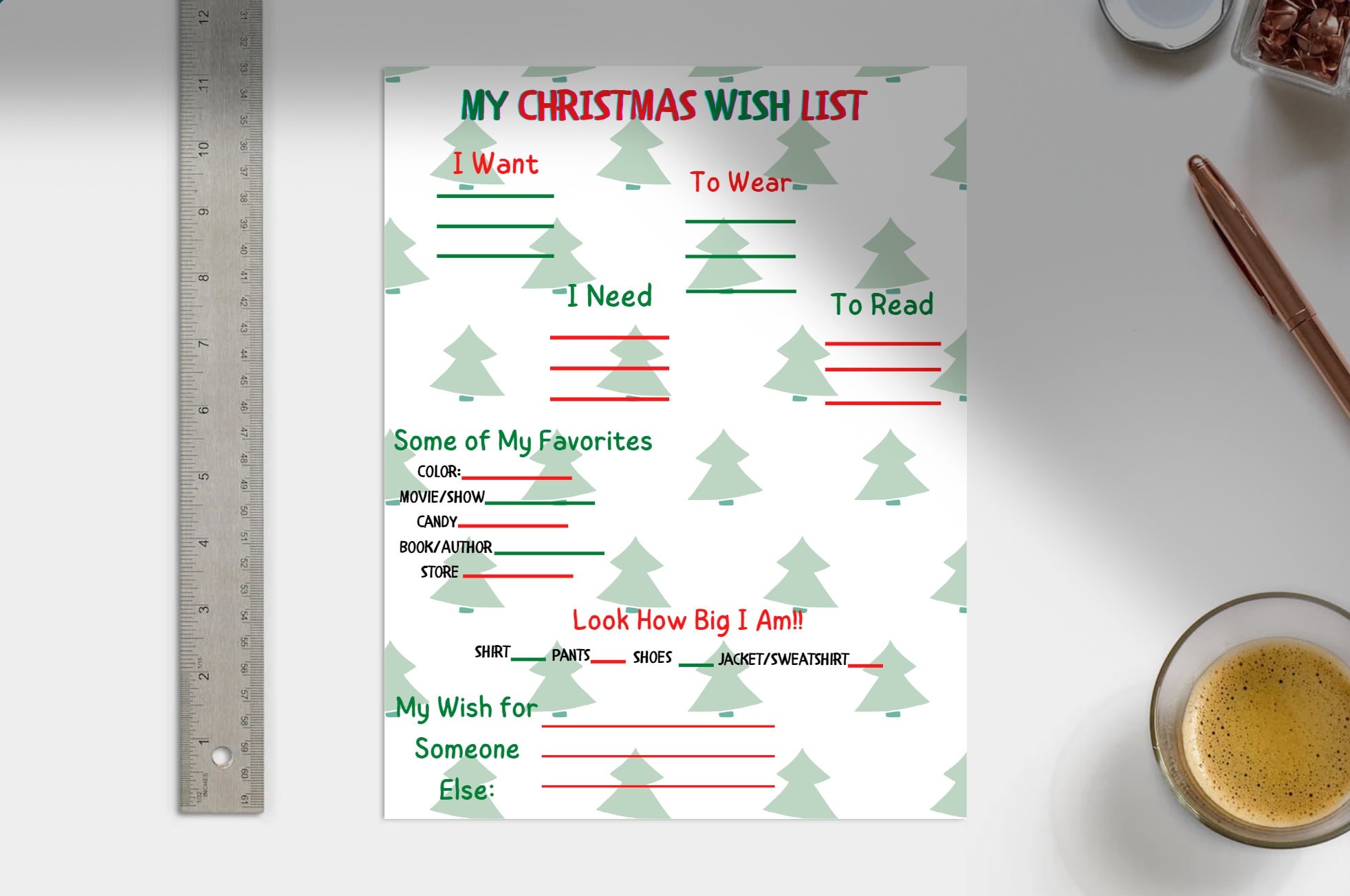 My Christmas Wish List Download - Etsy
