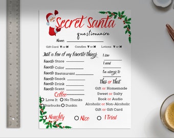 Secret Santa Questionnaire