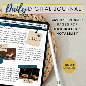 Personalized Digital Daily Journal: Ocean Theme, Goodnotes & Notability (Digital Download)