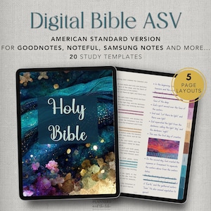 ASV Digital Bible for journaling. For iPad and tablets
