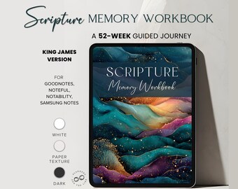Digital 52-Week Scripture Memory Workbook in KJV