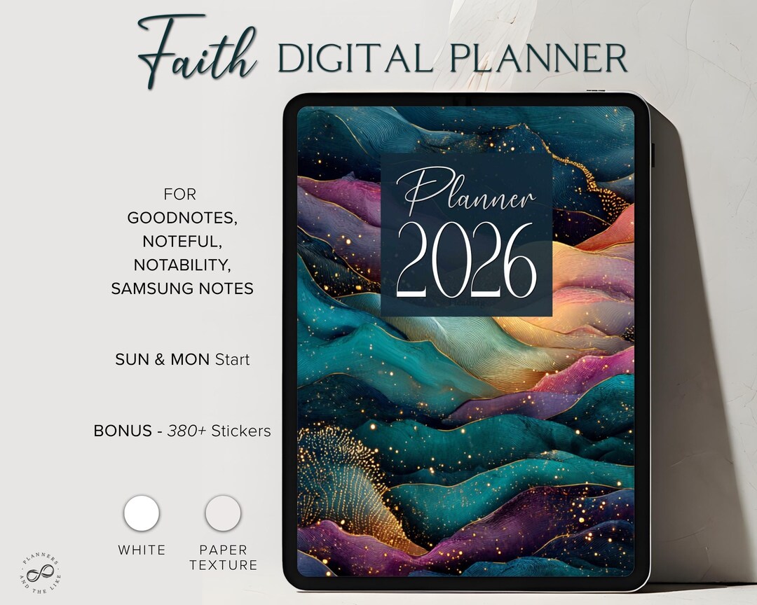 Faith Digital Planner 2026 All in One for Goodnotes, Noteful, Samsung Notes - Etsy