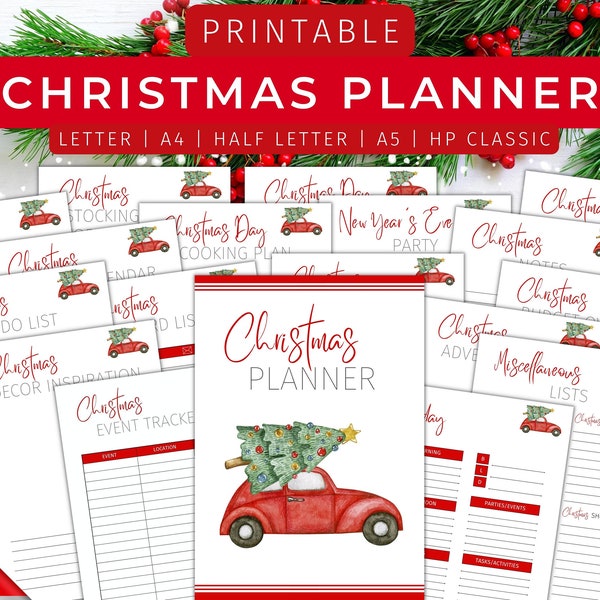 Christmas planner printable, holiday planner printable, Christmas to do list, Gift budget planner, Goodnotes planner, Xmas planner