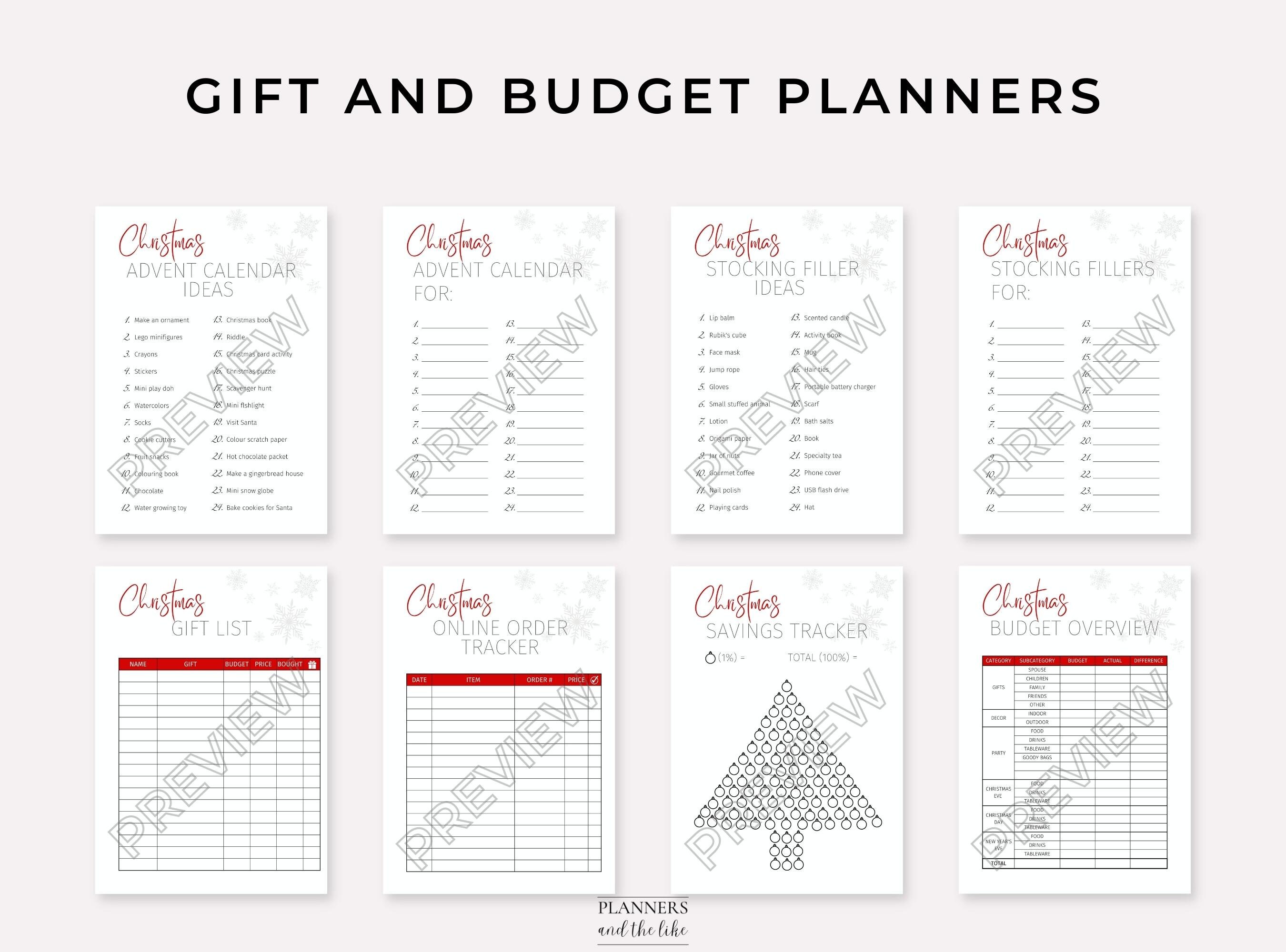 Christmas Planner Printable Holiday Planner Printable Etsy