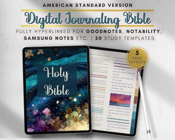 ASV Digital Journaling Bible: Study Templates for Goodnotes (PDF)