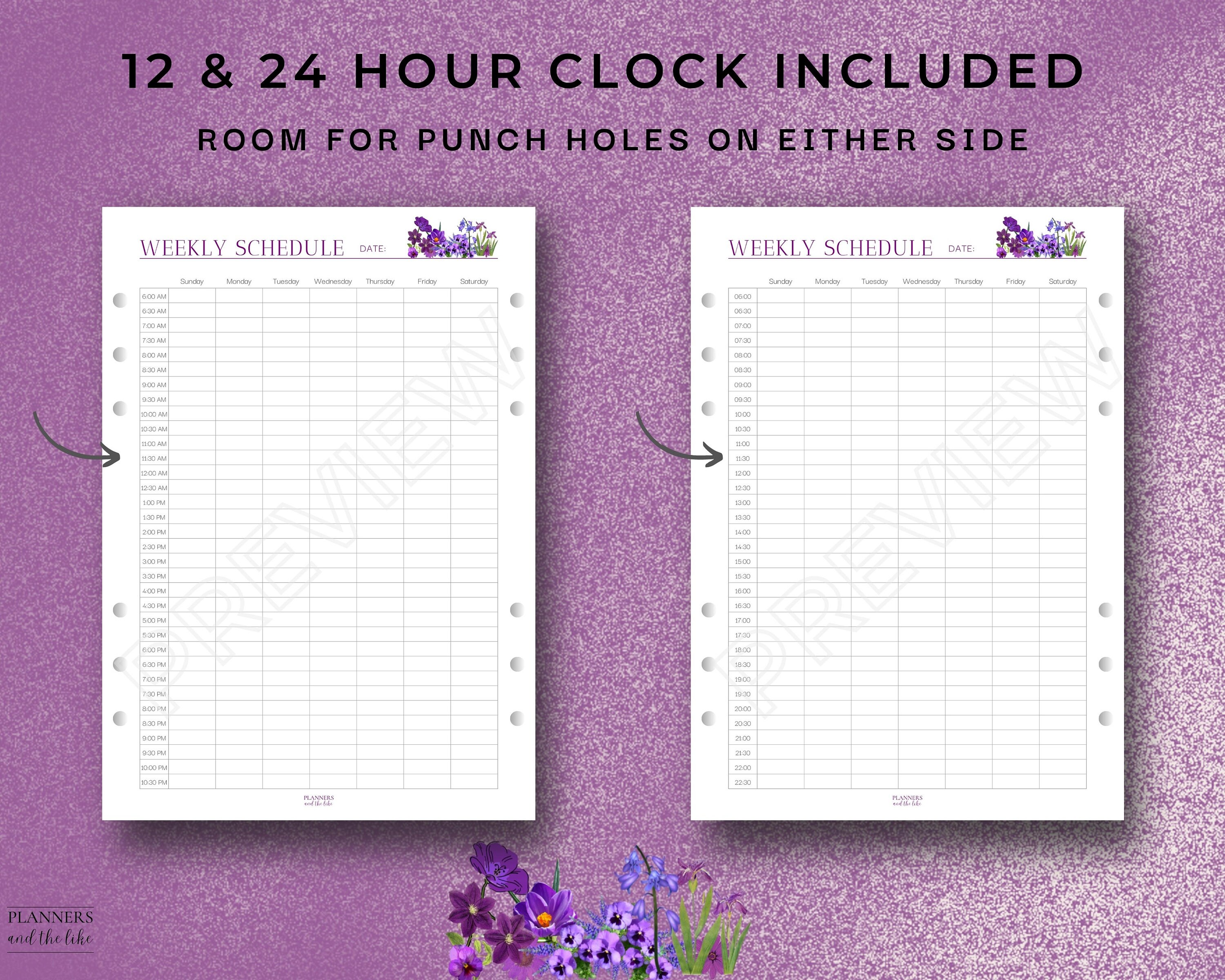 Weekly Planner Inserts Printable Bundle Floral Weekly - Etsy Australia