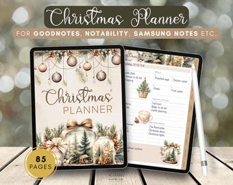 Rustic Digital Holiday Planner for Goodnotes, Samsung Notes, Notability.