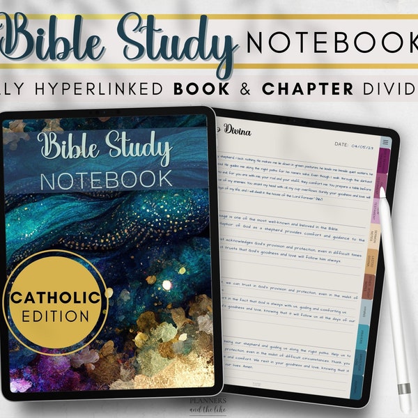 Digital (Catholic edition) Bible Study Notebook with hyperlinks to every book and chapter