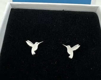 Womens earrings ladies stud earrings  Hummingbird Earrings gift for mum, Delicate dainty earrings  Nature Inspired Jewellery A076