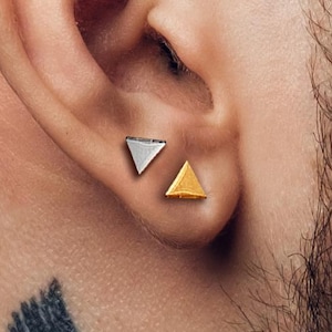 Mens Earrings - Silver Stud Earrings, Men, Gift for manly man, Male Earring, Edgy, Stud Earrings, Studs for Men, everyday earring, A388/A511