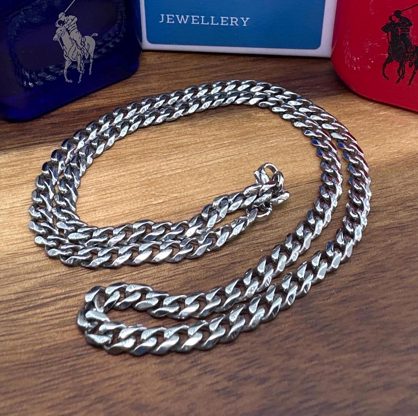 Collana uomo in acciaio inox catena pesante cubana dorata