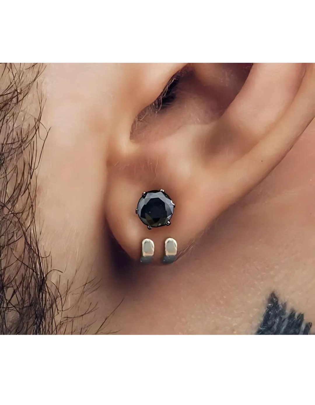☆MARS MARK☆ Black Stone Stud Earring M213 il_1080xN.6346339251_ttwv.jpg