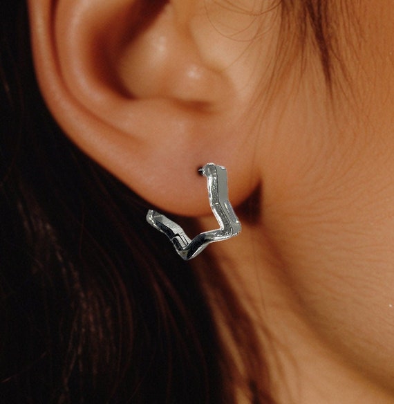 Orecchini A Stella Minimal In Argento 925 E Placcato Oro - Regalo Di Gioielli Per Donna, 10mm, Ipoallergenici