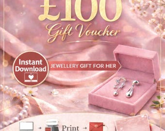 Printable Jewellery Gift Card | Funky Bird Gift Voucher | Instant Download Gift | Last Minute Gift Idea | Jewellery Lover Gift