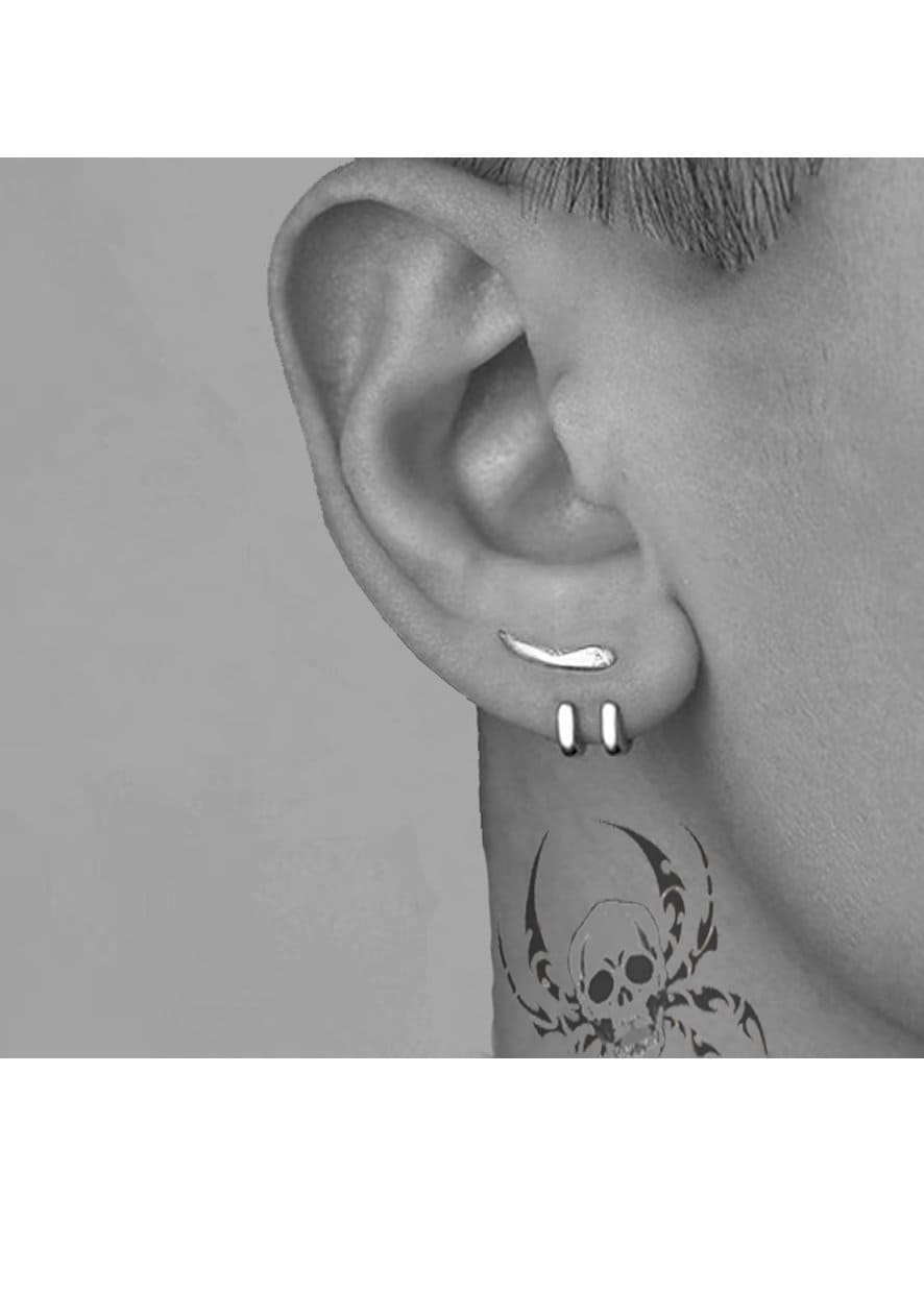 Mens Earrings Silver Stud Earrings Men Minimalist Male Etsy