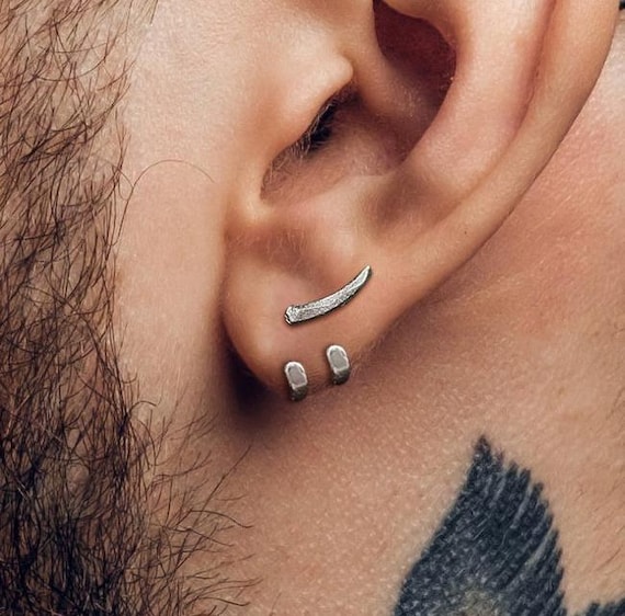 Dsnyu Men Earrings, Polished Hoop Earrings Star Stainless Steel 並行輸入品 Dsnyu Men Earrings, Polished Hoop Earrings Round 8MM Stainless