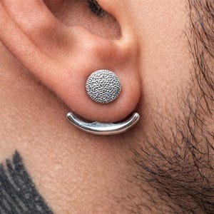 Herren Ohrringe - Silber Wickelohrringe, Herren, Minimalistischer Herren Ohrring, Silber, Herren Ohrstecker, Herren Ohrringe, Herren, edgy, A004