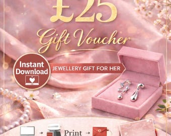 Printable Jewellery Gift Card | Funky Bird Gift Voucher | Instant Download Gift | Last Minute Gift Idea | Jewellery Lover Gift