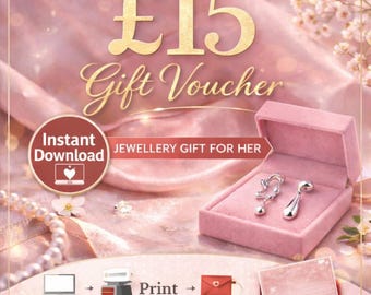 Printable Jewellery Gift Card | Funky Bird Gift Voucher | Instant Download Gift | Last Minute Gift Idea | Jewellery Lover Gift