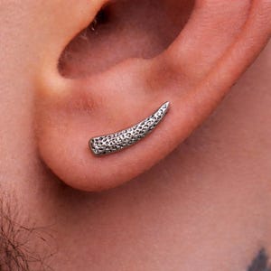Boucles d'oreilles pour secondes, bijoux pour hommes, boucles d'oreilles pour femmes, bijoux en argent, clous d'oreilles pour hommes, boucles d'oreilles pour hommes, bijoux virils, A373
