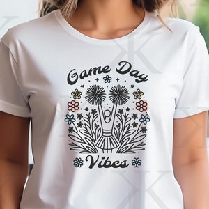 Game Day Vibes Cheerleading T-Shirt: Cheer Mom Apparel