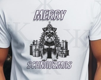 Schnauzer Christmas T-Shirt: Schnauzmas Holiday Tee