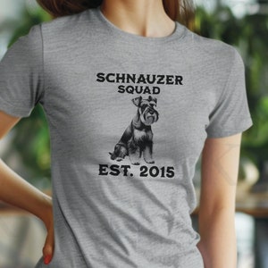Custom Schnauzer Fan Club Tee, Perfect Gift for Dog Enthusiasts, Join the Schnauzer Squad, Adorable Schnauzer Squad T-Shirt for Dog Lovers