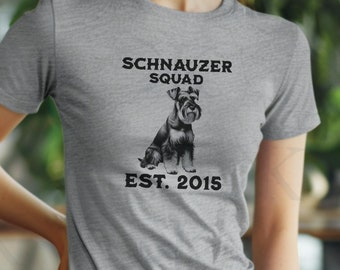 Schnauzer Squad T-shirt: Hundälskare Gåva