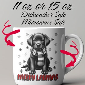 Festliche Labrador Retriever Kaffeetasse, perfektes Geschenk für Hundeliebhaber und Kaffeeliebhaber, Weihnachtsschwarz Labrador Kaffeetasse Geschenk für Hundemutter