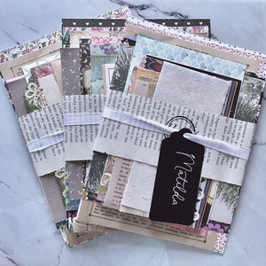 Junk Journal Kits - Scrapbooking paper and card - variety of colours and patterns