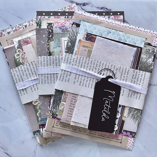 Mystery Junk Journal Kits - Scrapbooking paper and card - variety of colours and patterns