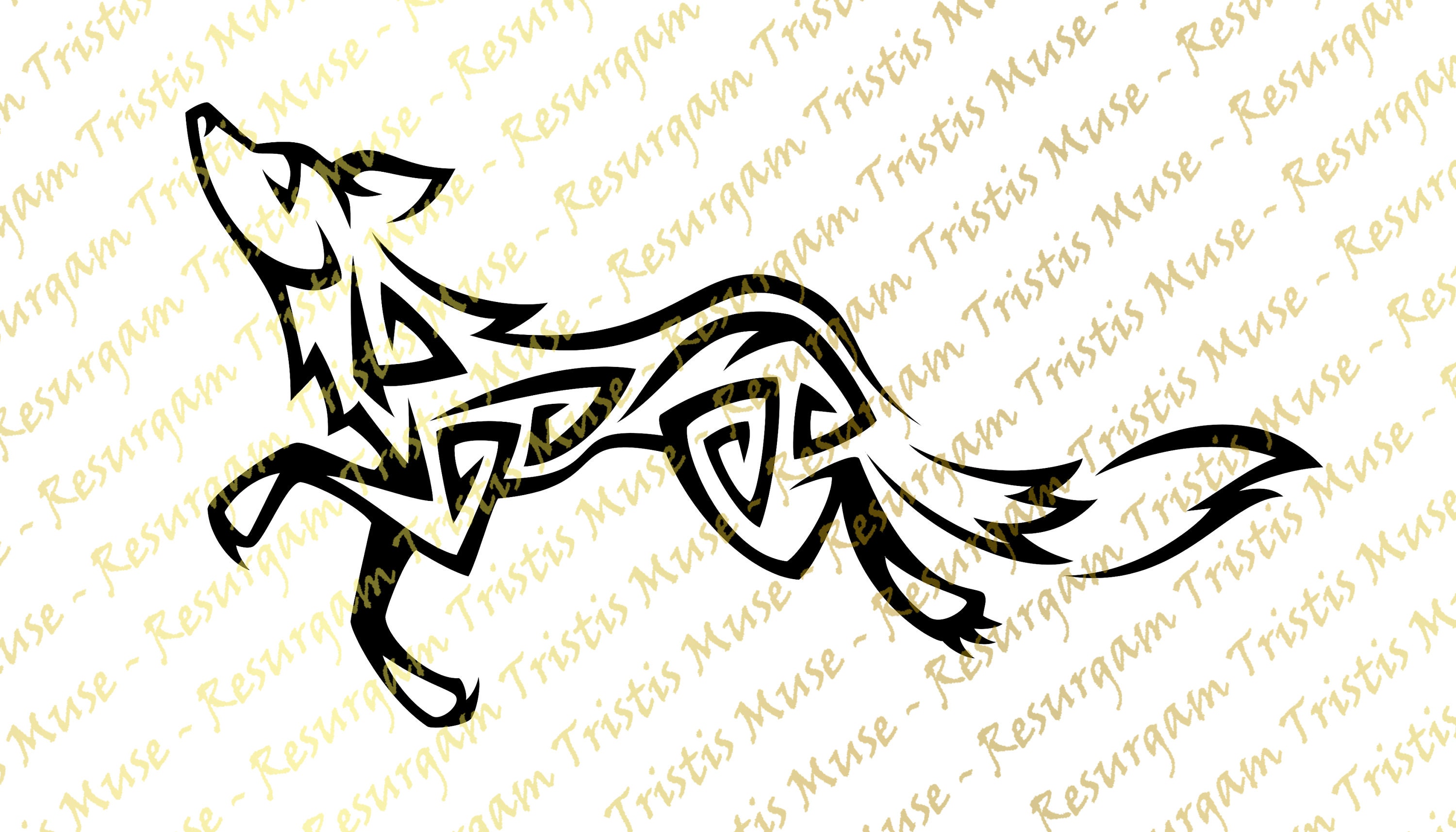 tribal ferret tattoo