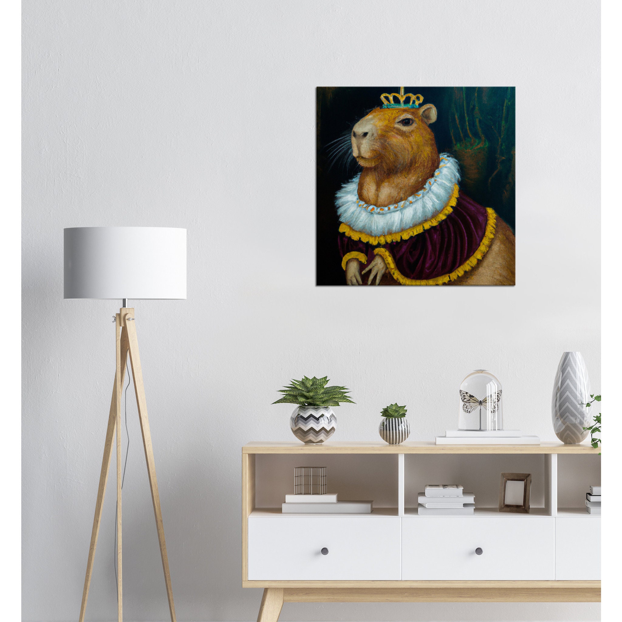 An Oil Painting Portrait of a Capybara Wearing Medieval Robes - Etsy