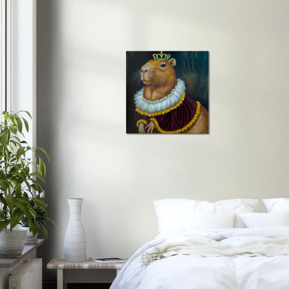 An Oil Painting Portrait of a Capybara Wearing Medieval Robes - Etsy