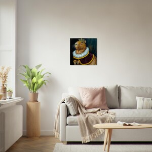 An Oil Painting Portrait of a Capybara Wearing Medieval Robes Cute Home ...