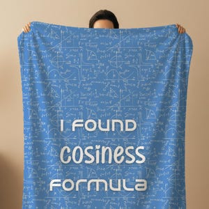 Math Formula Fleece Blanket - Funny Cosiness Equation Throw Blanket for Mathematicians, Students, Teachers
