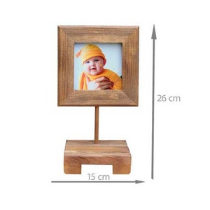 Desktop Tumbled Wooden Photo Frame , Personalized Desktop Photo Phone Holder , Personalized Gift , Nice Gift For Your Loved Ones