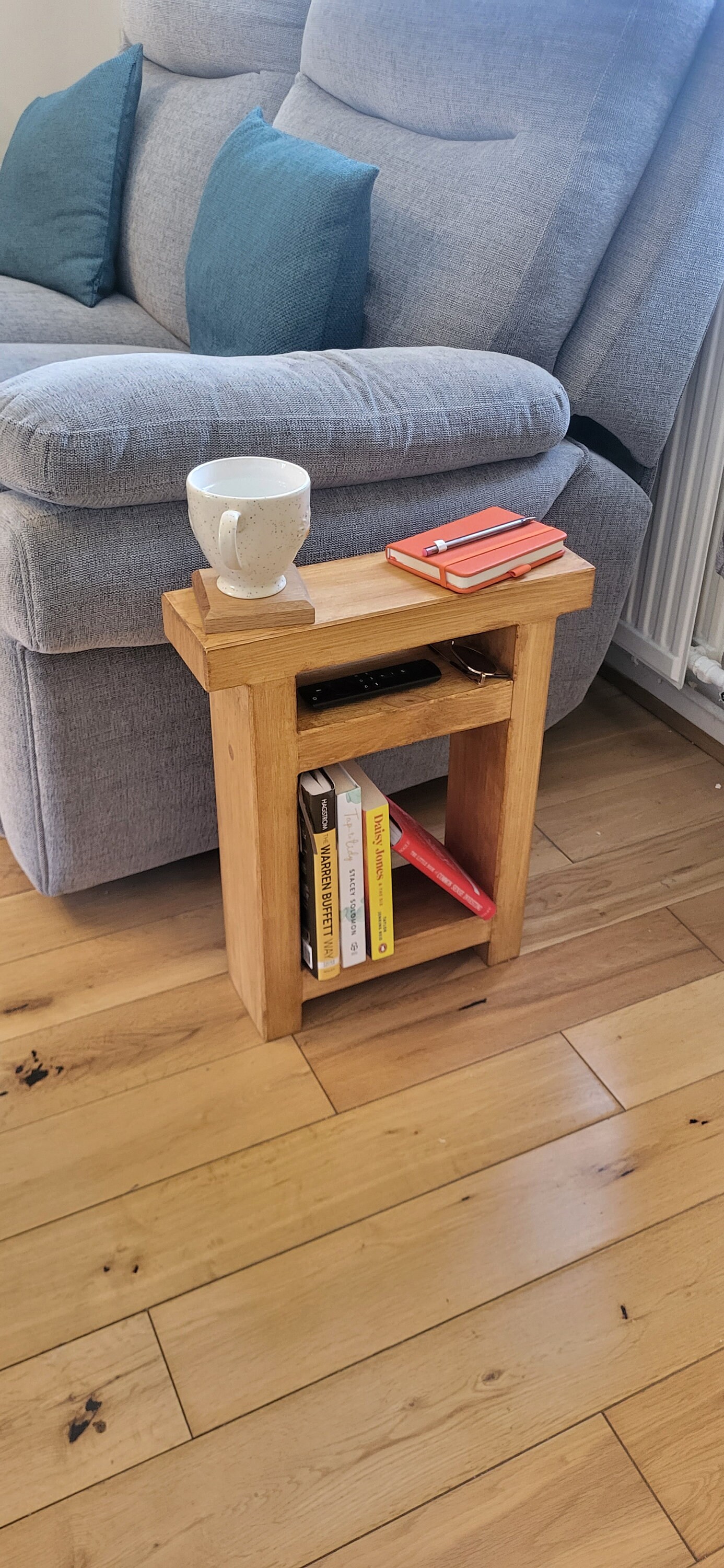 Narrow Sofa End Table Double Shelf. Etsy UK