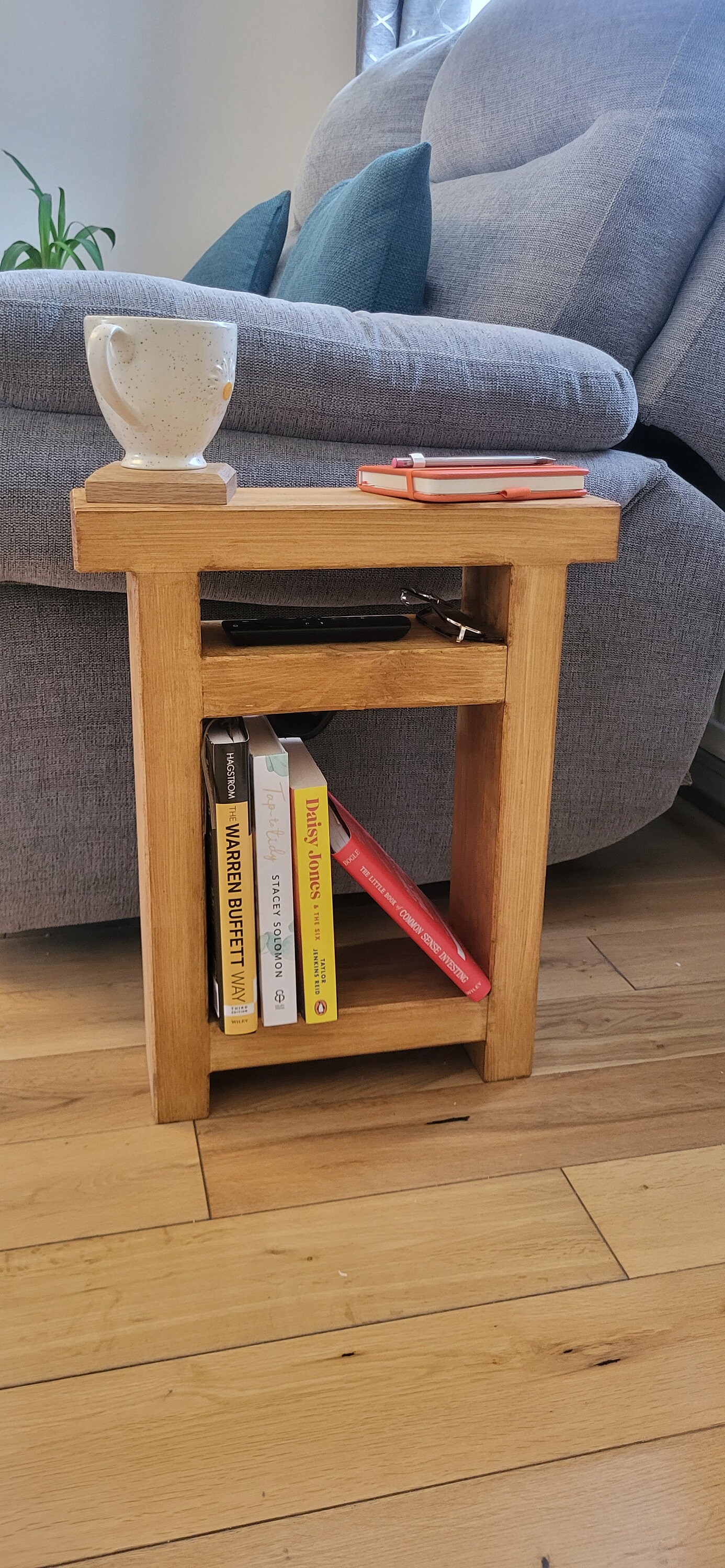 Narrow Sofa End Table Double Shelf. Etsy UK