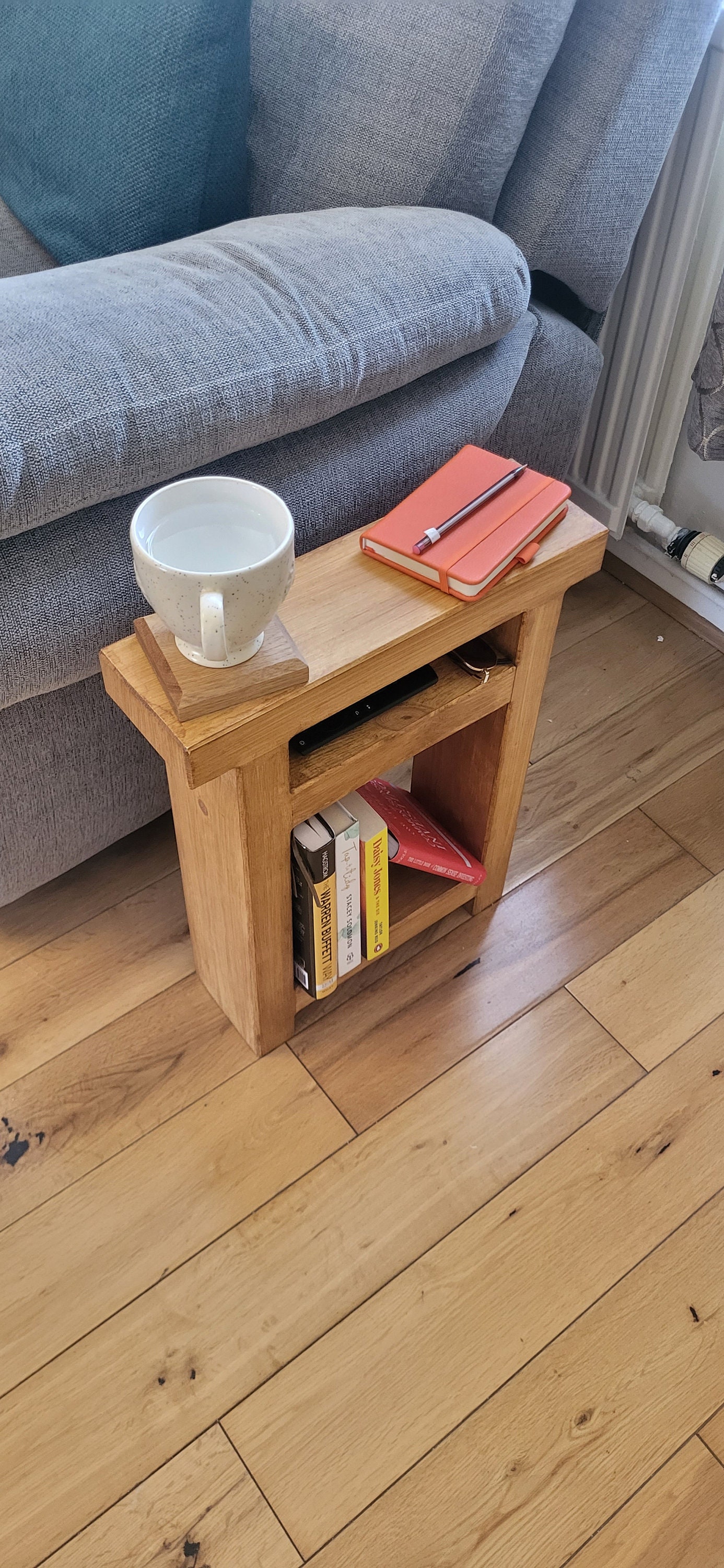 Narrow Sofa End Table Double Shelf. Etsy UK