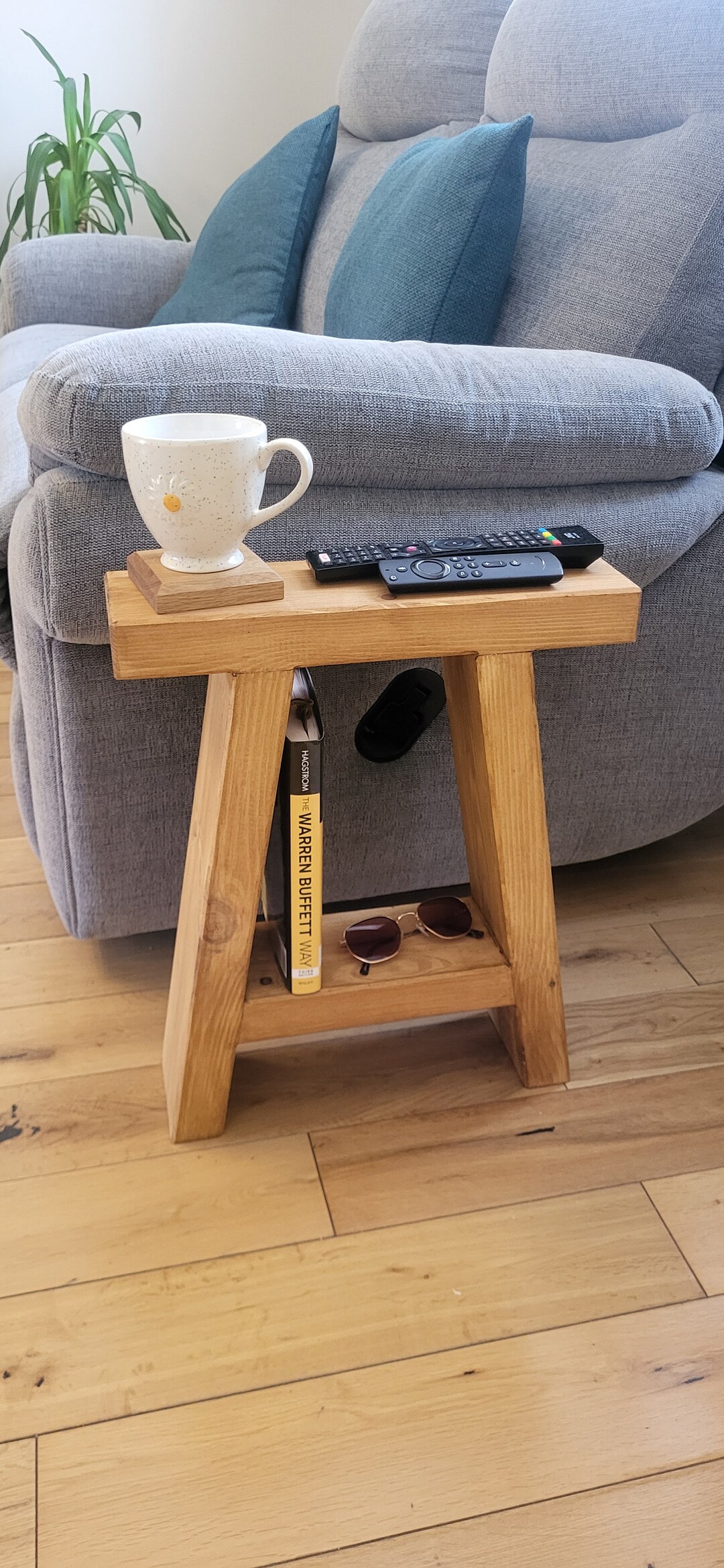 Narrow Sofa End Table Aframe Etsy UK