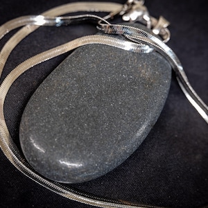 Black Basalt Pendant Necklace