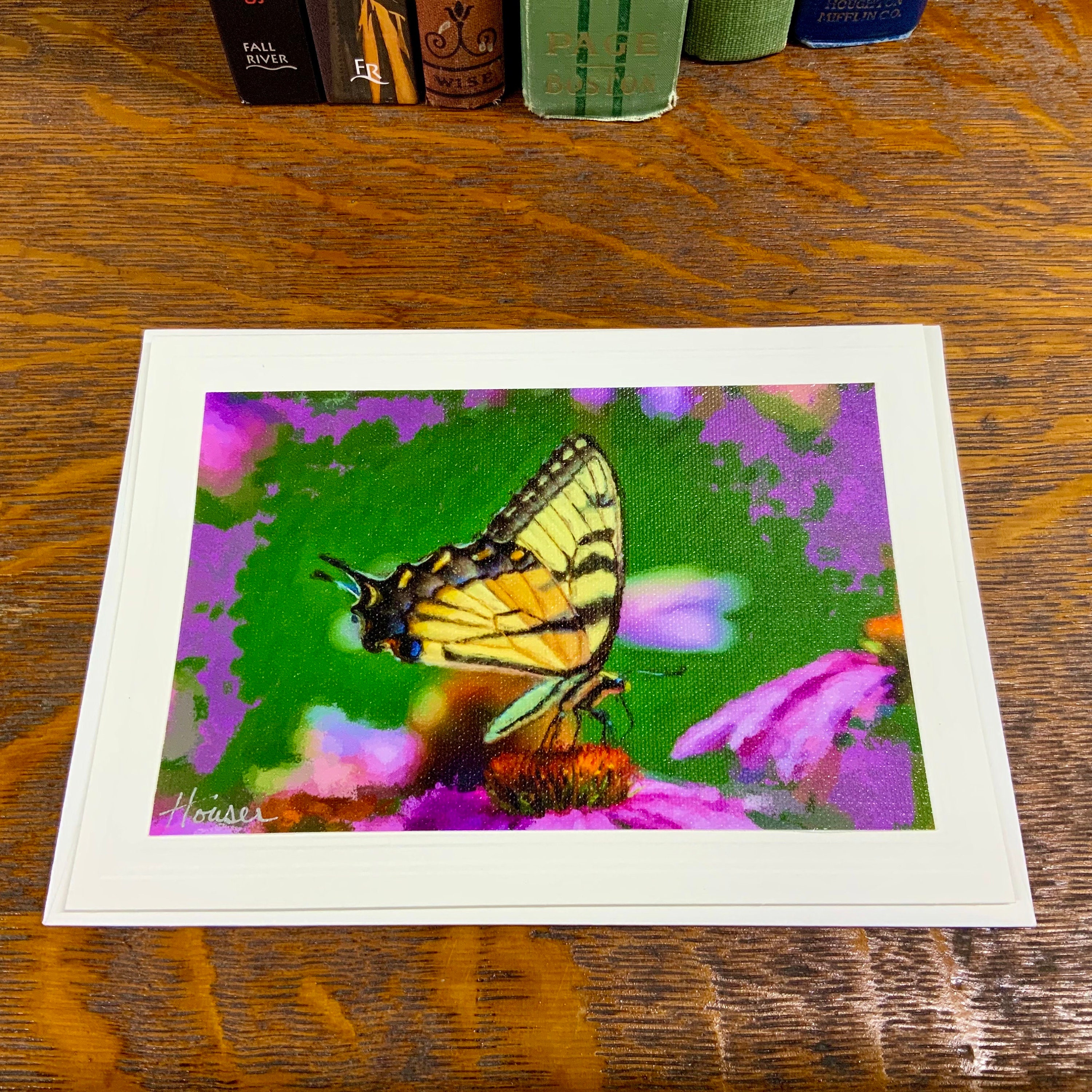 Eastern Tiger Swallowtail Butterfly Card - Digital Artwork Notecard - Etsy