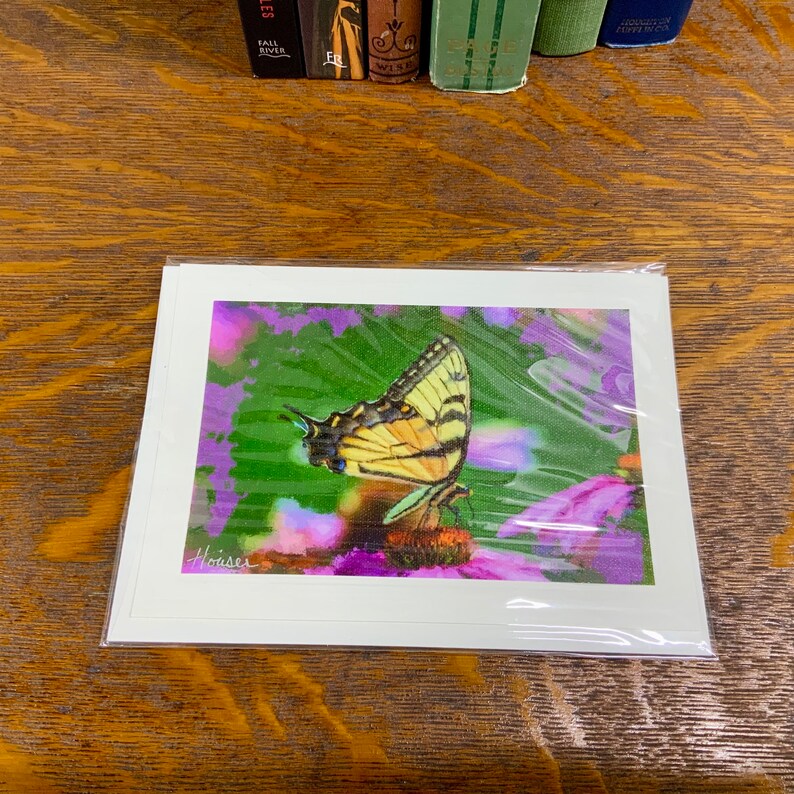 Eastern Tiger Swallowtail Butterfly Card - Digital Artwork Notecard - Etsy
